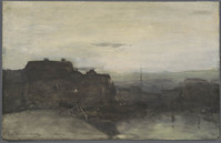 KT 2012 039
<br/>
Gezicht op een stad bij zonsopgang (Schemering)
<br/>
<em>Weissenbruch, Jan Hendrik (1824-1903)</em>